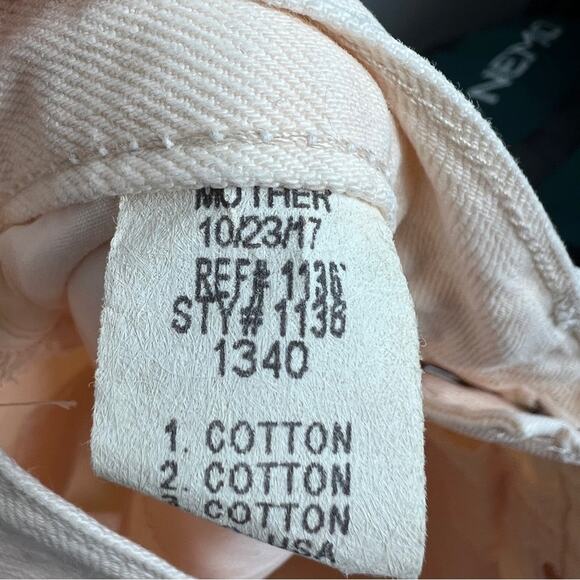 MOTHER SUPERIOR | NEW The Saint Fray in Peach Distressed Pink Orange Jeans 29 - Picture 10 of 11